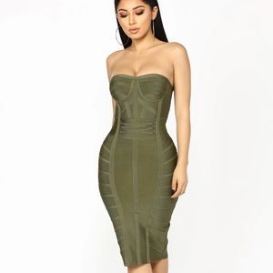 Fashion Nova “Give Me A Hint Bandage Dress”